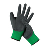 13 Gauge Green Nylon Polyester Liner Coated Black Wrinkle Latex Grip Safety Hand Gloves for Work Construction