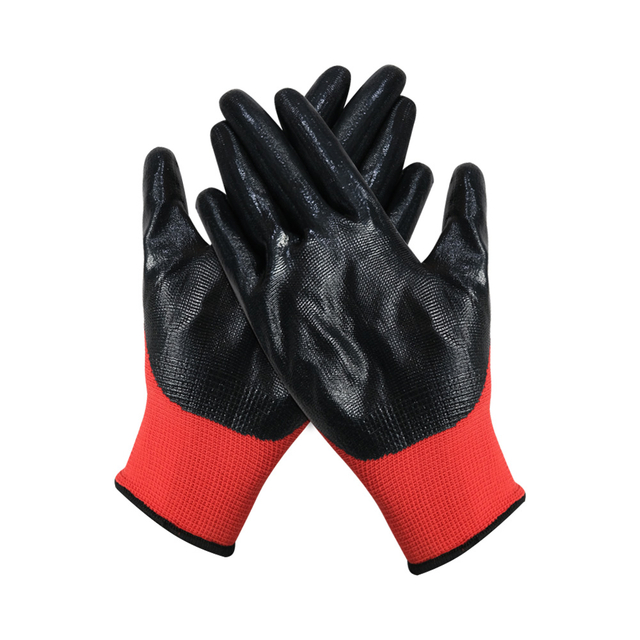 China Wholesale Construction Garden Safety Work Gloves & Protective Gear Rubber Nitrile PVC Rubber Coated Gloves for Work
