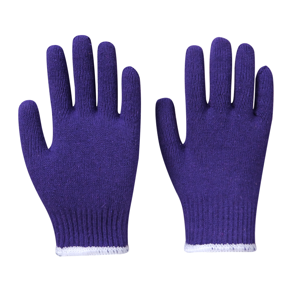 Factory Cotton Work Hand Labour Protective Working Cotton Knitted Safety Work Gloves