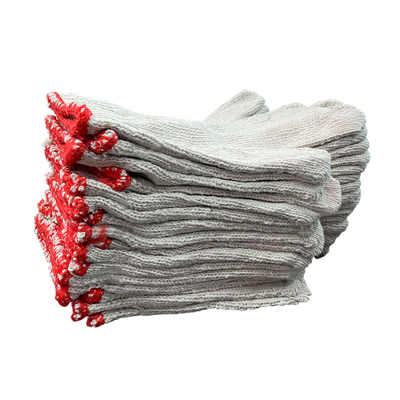 White Bleached Cotton Yarn Gloves