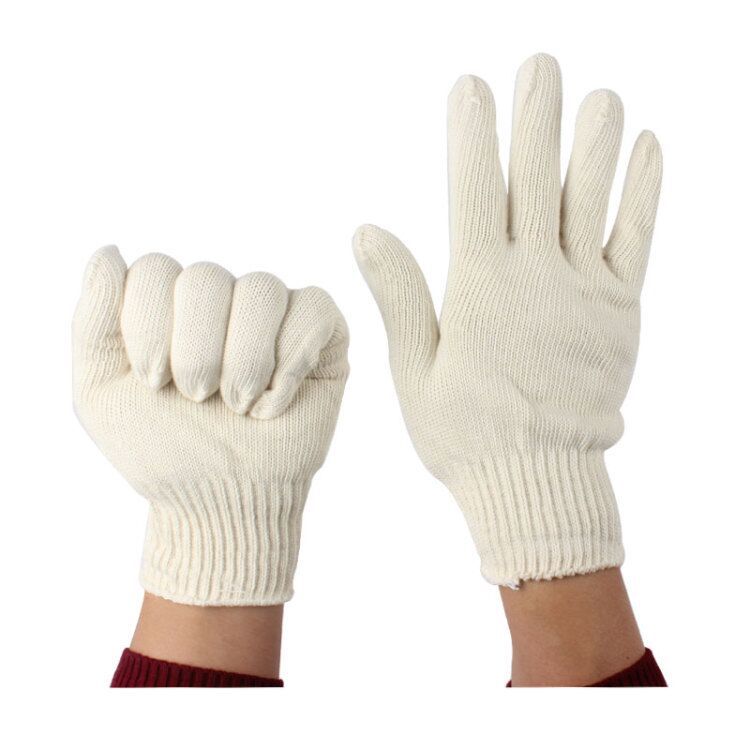 Cotton Yarn White Gloves