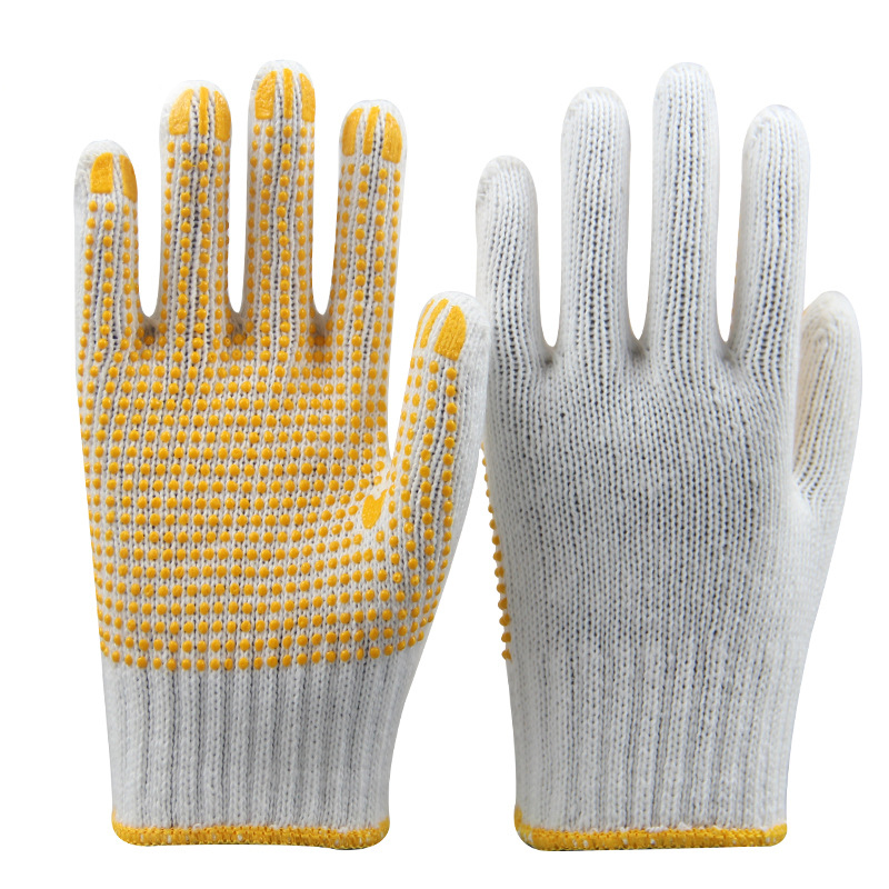 Yellow Dotted Protection Gloves