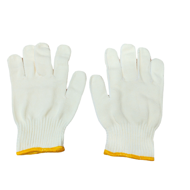 Cotton White Woolen Gloves