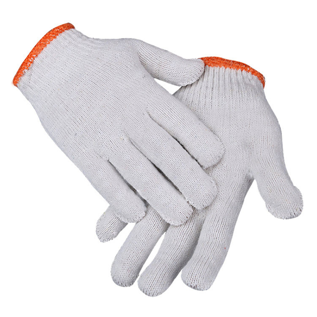White Wear-resistance Cotton Gloves