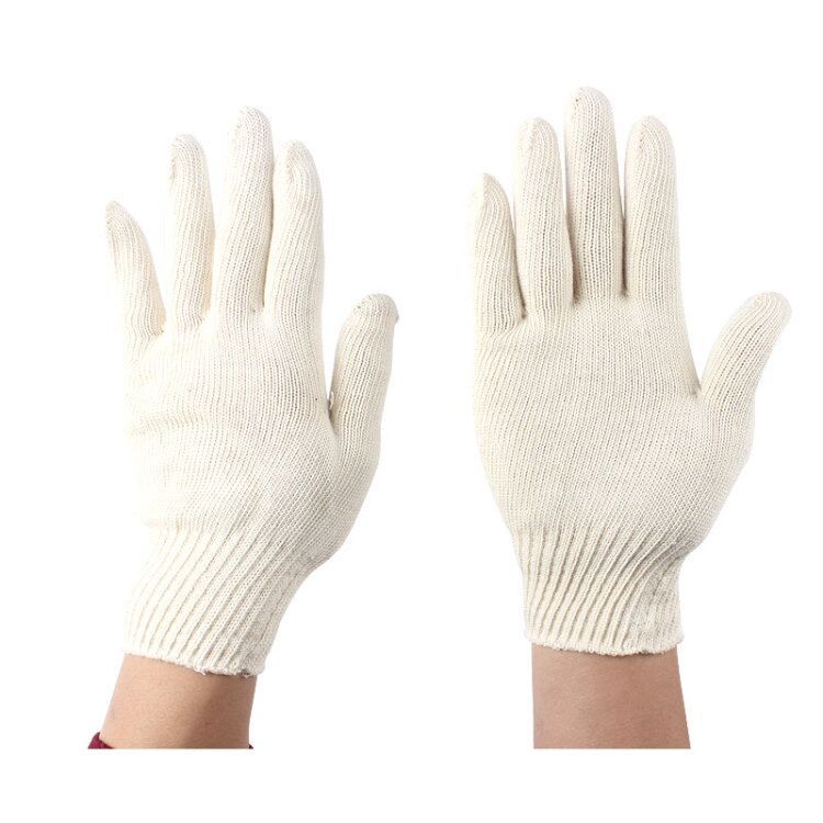Cotton Yarn White Gloves
