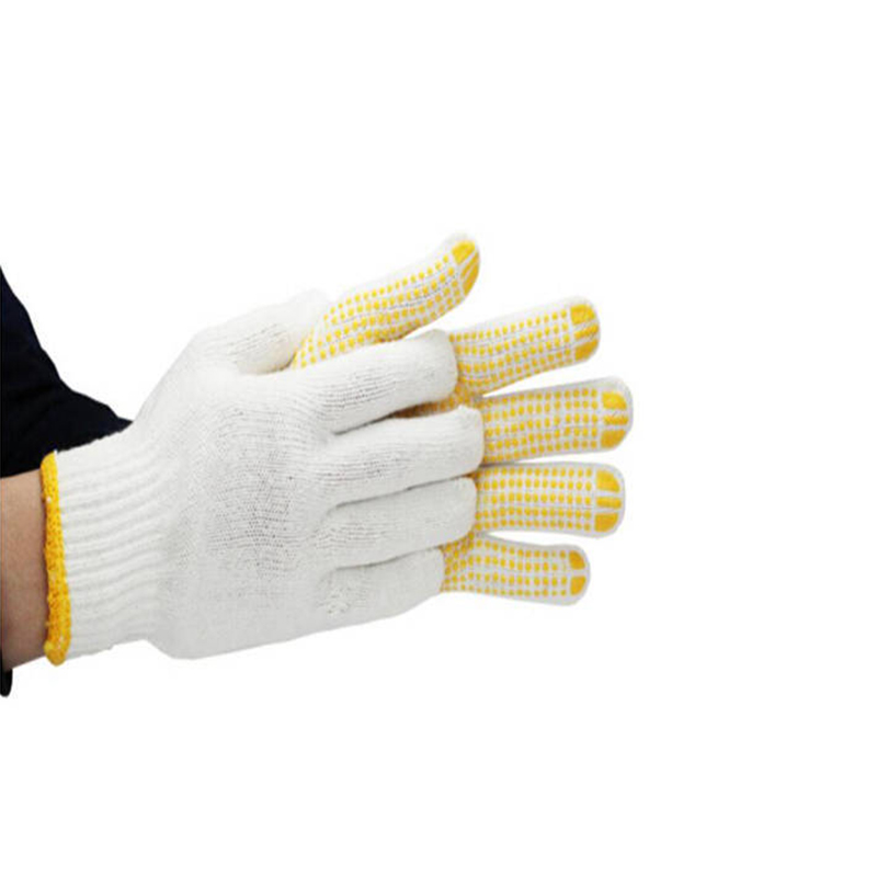 Yellow PVC Dotted Gloves