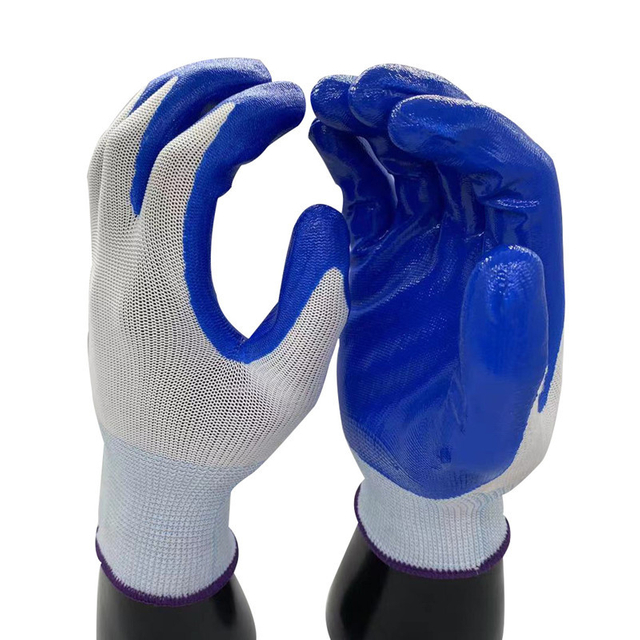 Blue Nitrile Rubeer Gloves