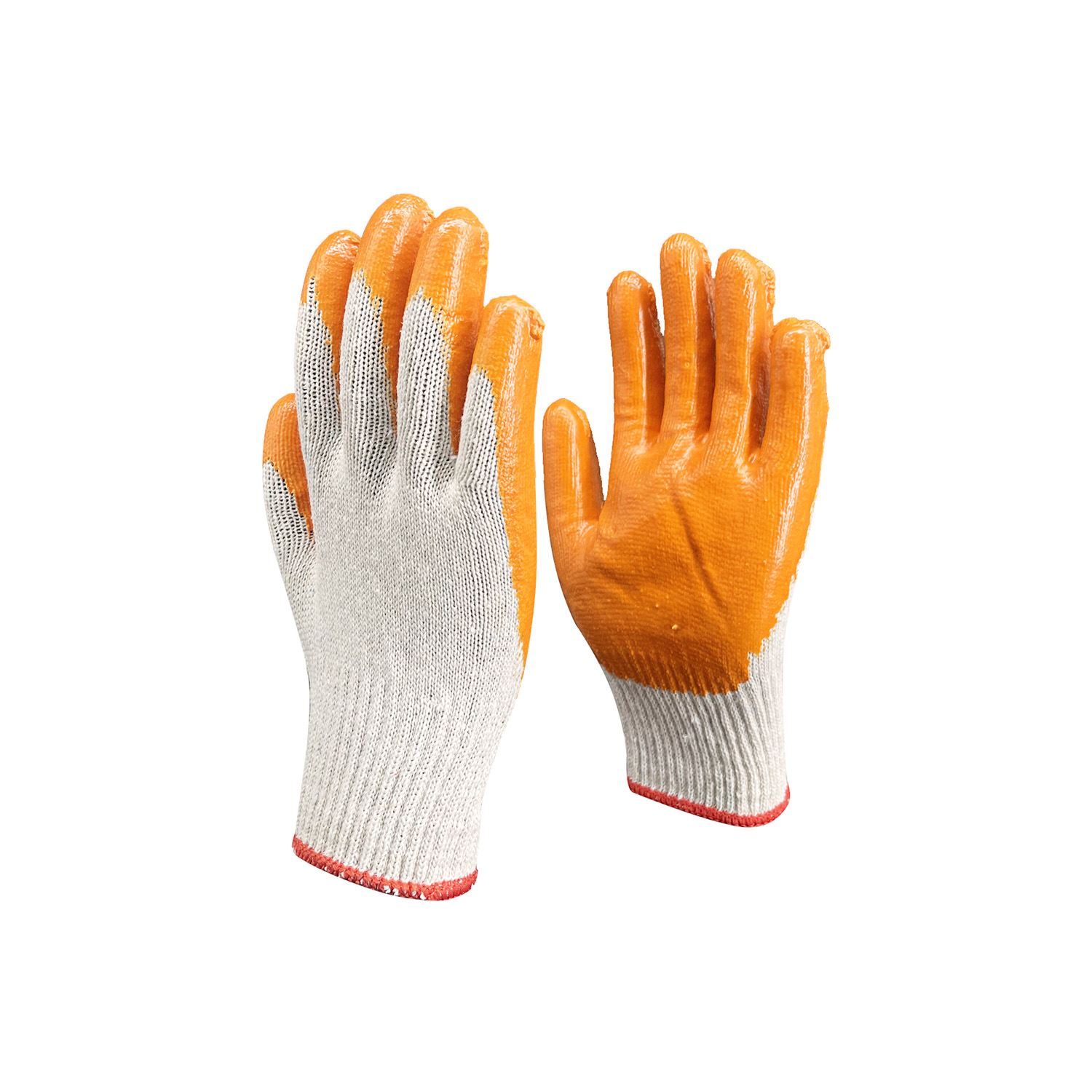 China Wholesale 30-80g/Pairs Latex Coated Guantes Knitted Cotton Hand Safety Work Gloves